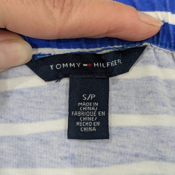 Tommy Hilfiger Women Blue Red Cotton Striped Maxi Skirt Casual Pockets Spring S - Picture 12 of 14